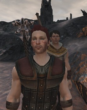 Zel Hawke standing in the foreground, with his brother Carver standing over his left shoulder.